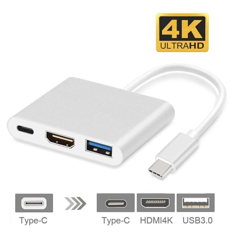 USB 3 1 type C к HDMI 0 4K концентратор адаптер удлинитель HD папа мама для Macbook Air конвертер|