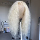 Парик цветной бесклеевой блонд на сетке спереди, бразильский парик без повреждений, предварительно выщипанные вьющиеся человеческие волосы, парики с прозрачной сеткой для черных женщин