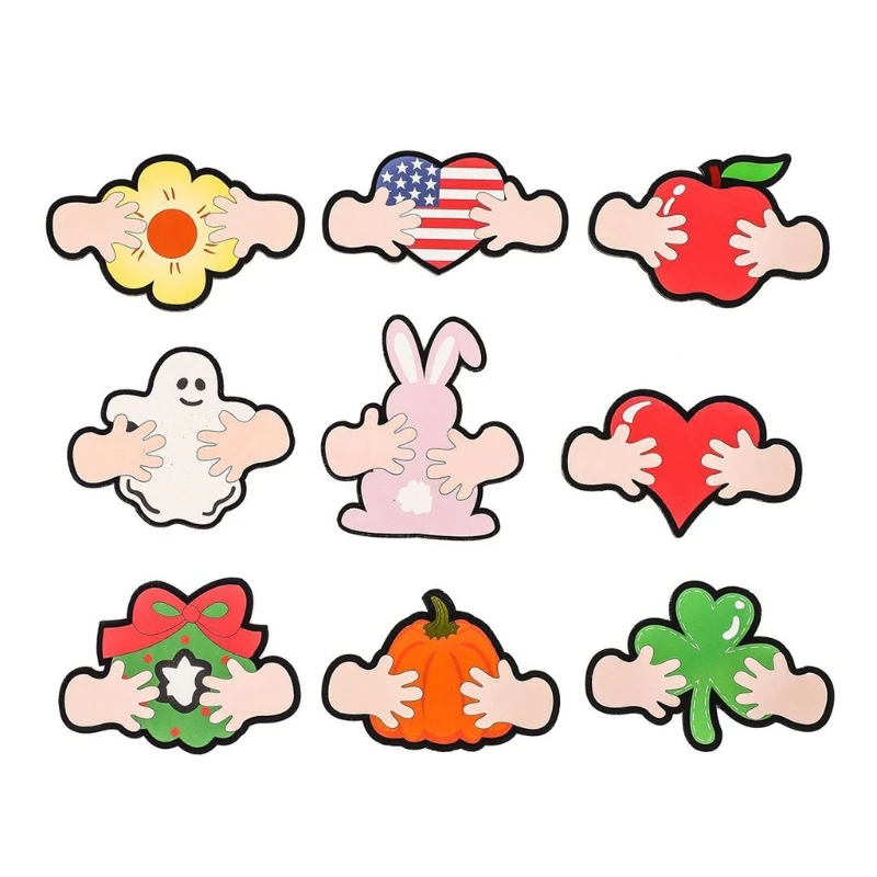 Q9QF Рождественская красная шляпа Гном кукла передней двери вешалка декор с