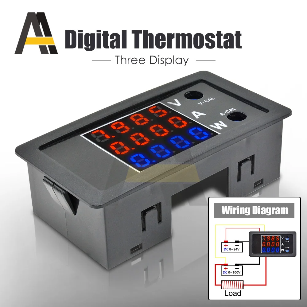 

DC 0-100V 10A LED Digital Voltmeter Ammeter Wattmeter Voltage Current 1000W Power Meter 4-bit Volt Detector Tester Detector