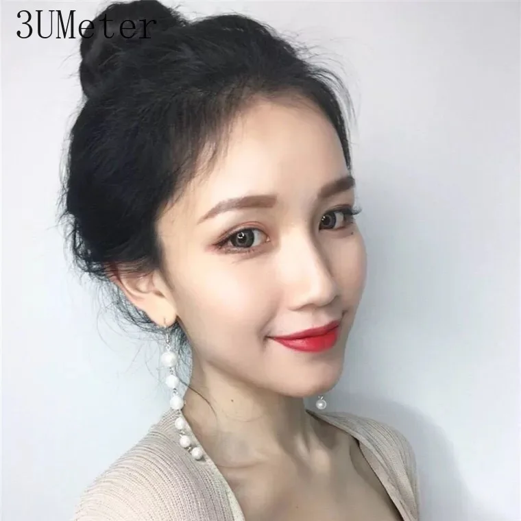 3UMeter корейские серьги старинные жемчужные для женщин с кисточкой Длинные без