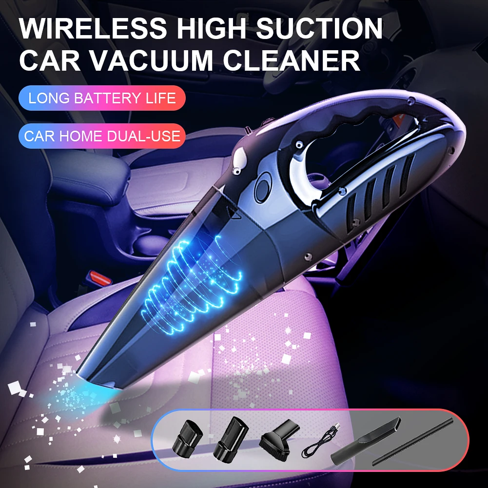

Vacuum Cleaner 4500Pa Powerful Built-in Battrery Cyclone Suction Portable Wet Dry Handheld Strong Mini Cleaning Mini Home & Car