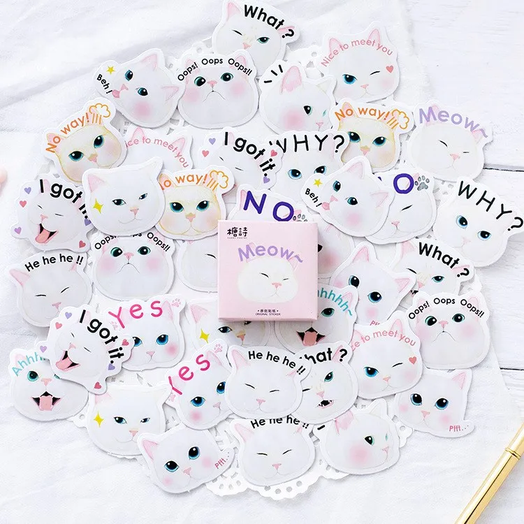 

"Cat Princess" 45pcs Lot Cute Scrapbooking Stickers Card Making DIY Photo Album Craft Decoration Kawaii