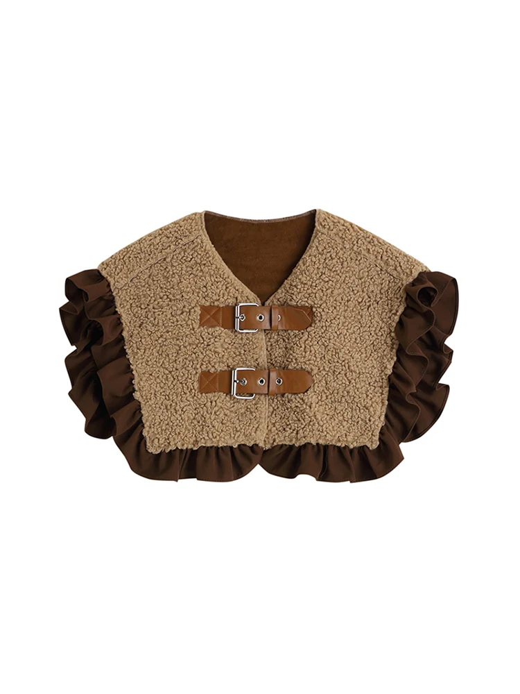 Женские винтажные замшевые меховые куртки с шалью однобортная куртка из овечьей