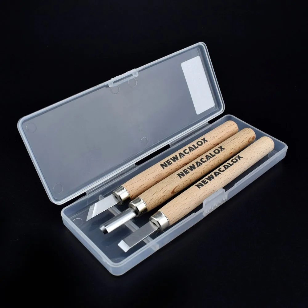 NEWACALOX 3 шт. нож для резьбы по дереву инструмент долото дерева рукоделия|carving