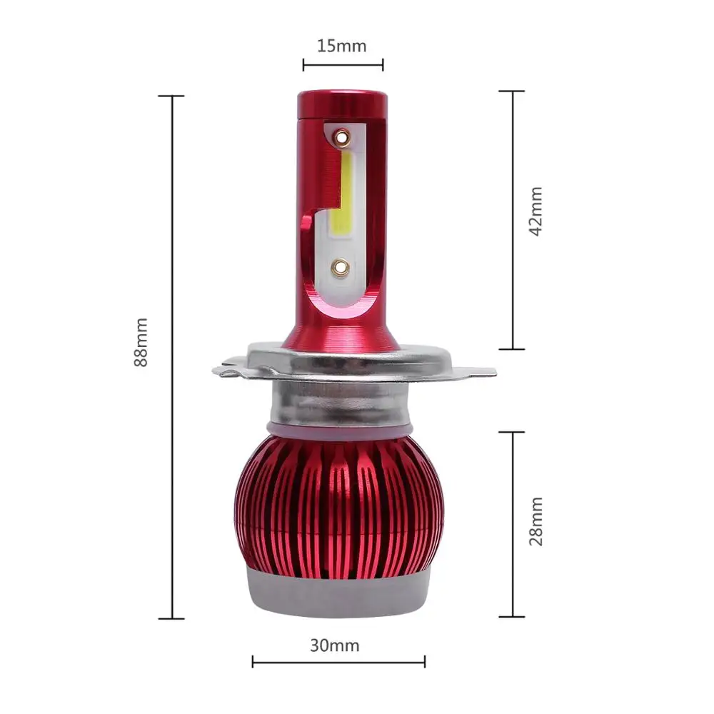 Автомобильная светодиодная фара PAMPSEE 2xLed H4 H7 H1 H11 9006 9005 H9 9012 комплект для