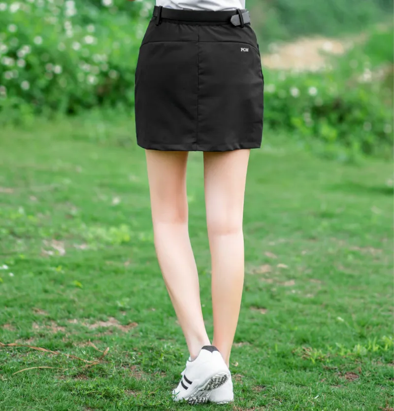 

PGM 2020 Summer New Golf White Quick-Dry Women's Short-Sleeved T-shirt Black Slim-Fit Ultra-Stretch Skirt YF270 QZ052