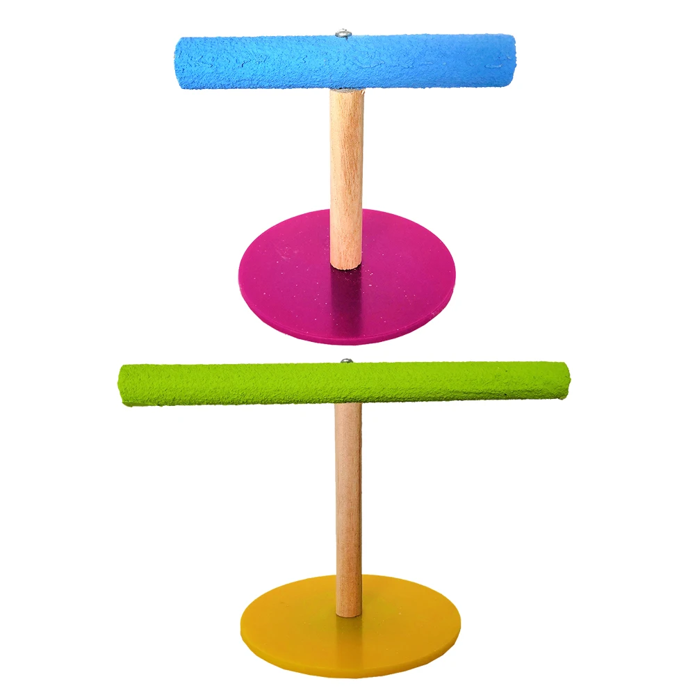 1 шт. матовая деревянная подставка для попугая поддержка забавного стоячий