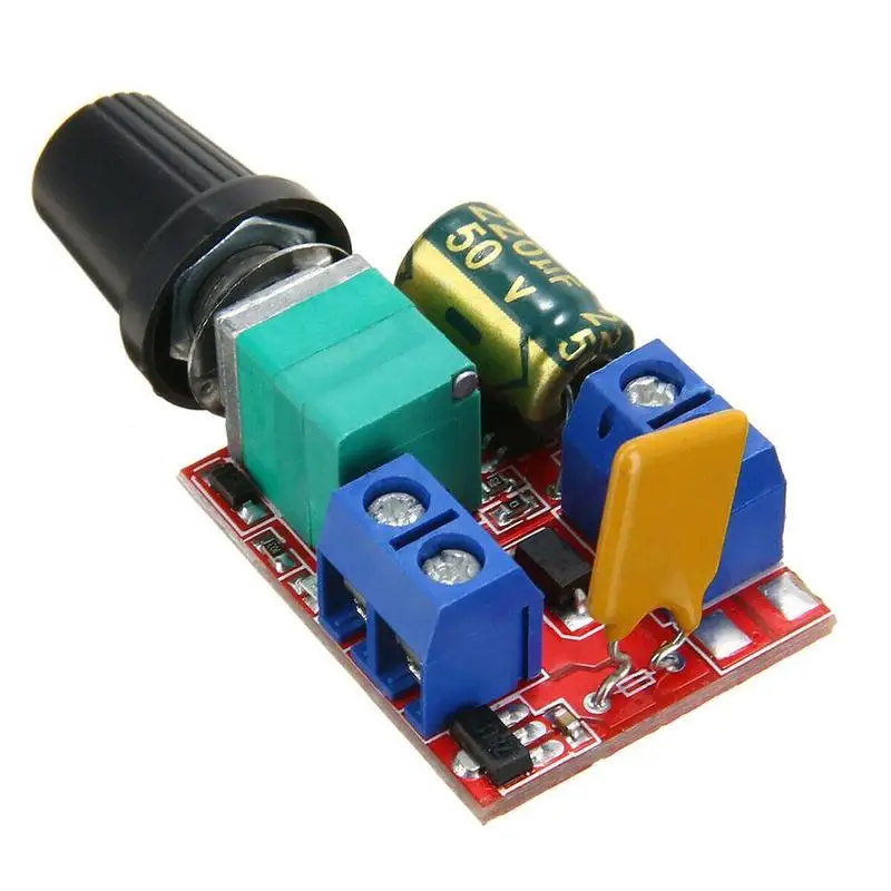 1 шт. мини 5A PWM Max 90 Вт контроллер скорости двигателя постоянного тока 6 в диммер