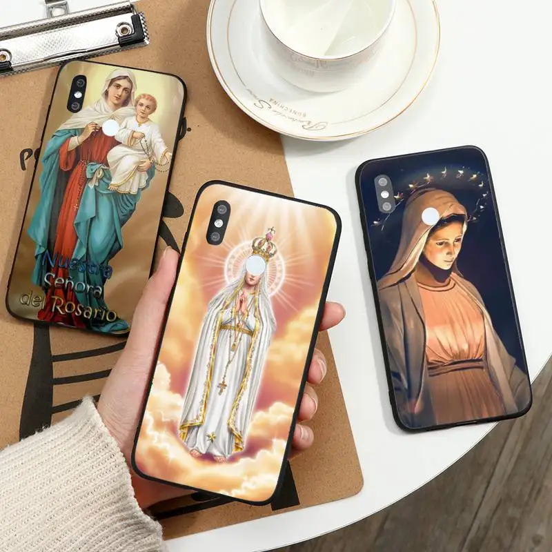 

Bless Virgin Mary retro painting Phone Case For Xiaomi Redmi note 7 8 9 t max3 s 10 pro lite coque funda shell cover