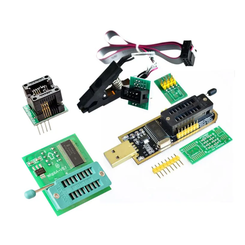 USB программатор CH341A Flash BIOS + зажим SOIC8 адаптер 1 8 в SOIC8|Интегральные схемы| |