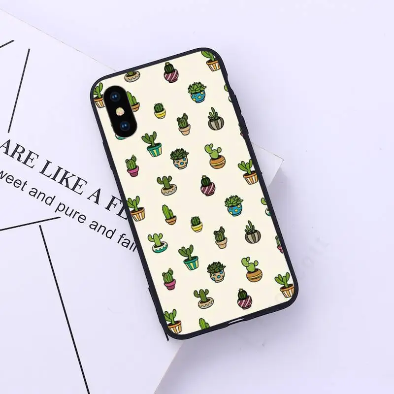 

Plant cactus pattern Phone Case for iPhone 11 12 pro XS MAX 8 7 6 6S Plus X 5S SE 2020 XR