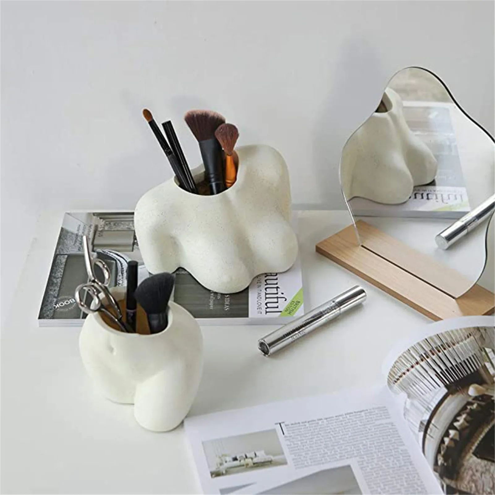 Пикантный цветочный горшок боди арт каучуковая ваза нагрудная ягодица статуя