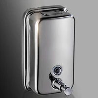 500ml bathroom wall mounted manual soap dispenser stainless steel hand sanitizer shower gel bottle kitchen dish soap container
