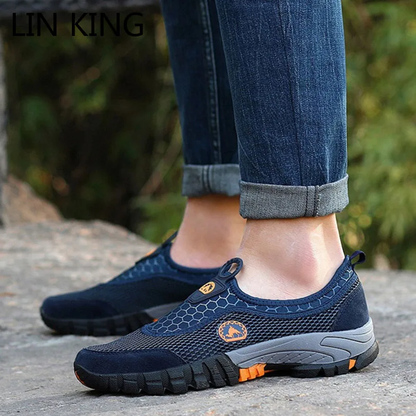 Кроссовки LIN KING мужские из дышащего сетчатого материала летняя Уличная