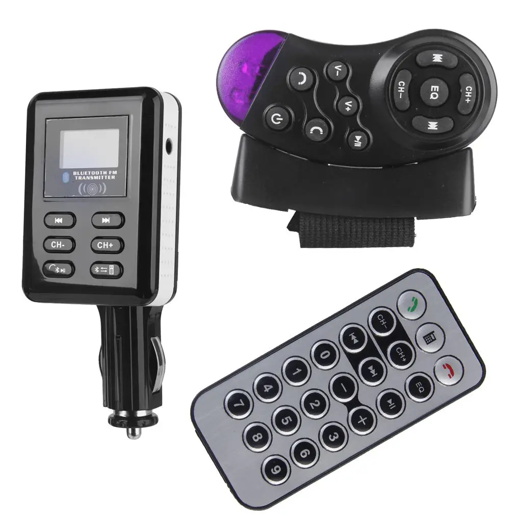 

Universal Bluetooth Car Kits MP3 Player Handsfree USB FM Transmitter Adapter Steering Wheel SD Card