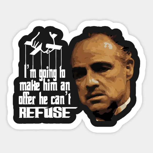 1pcs PVC American Horror Movie The Godfather Sticker For DIY Travel Suitcase Bicycle Car Accessories Stickers | Автомобили и