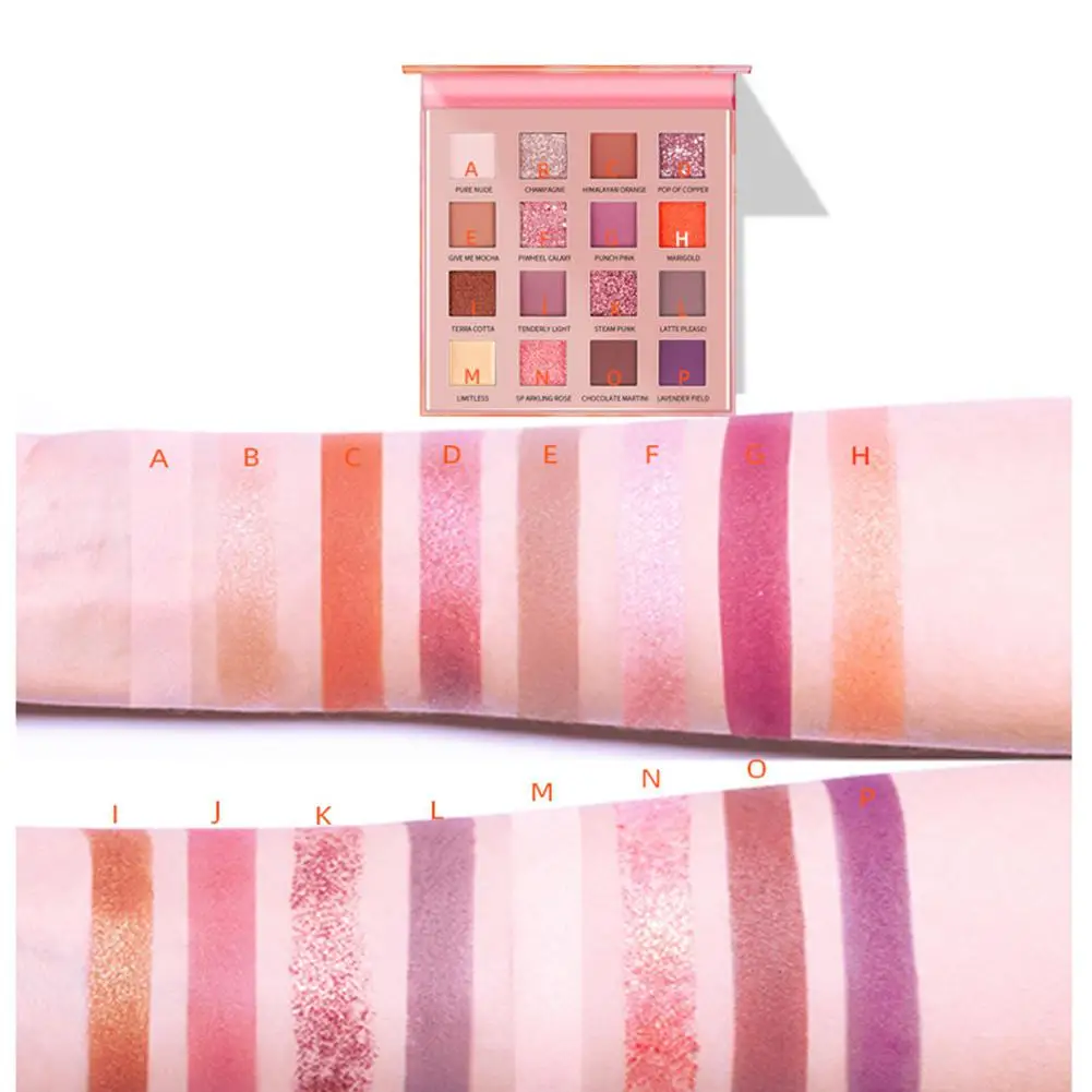 DSstyles 16 Color Glitter Eyeshadow Sequins Matte Student Cosmetics Eye Makeup Beauty for Beginner Shadow Palette |
