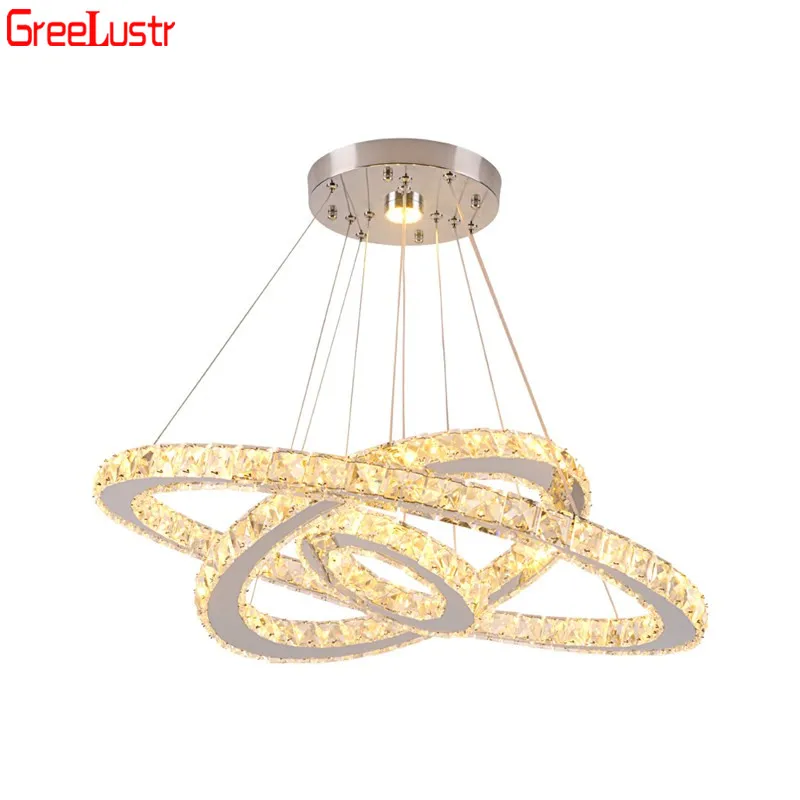 

Modern Round Crystal LED Ceiling Lights Fixture crystal Home Lustre Ceiling Lamp Rings Plafon Living Room Kitchen Luminarias