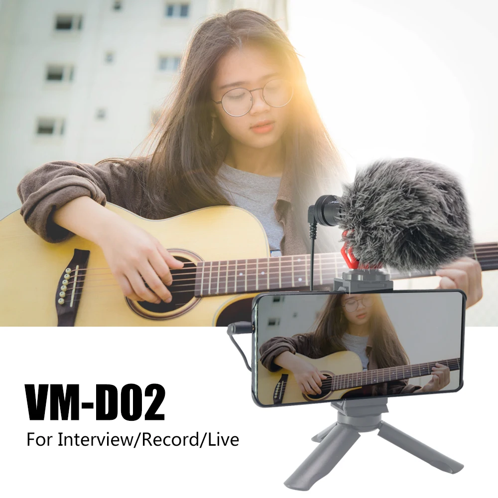 Mcoplus VM-D02 Camera Video Microphone for Xiaomi Huawei iPhone Android Mobile phone Canon Nikon Sony Camcorder and | Электроника
