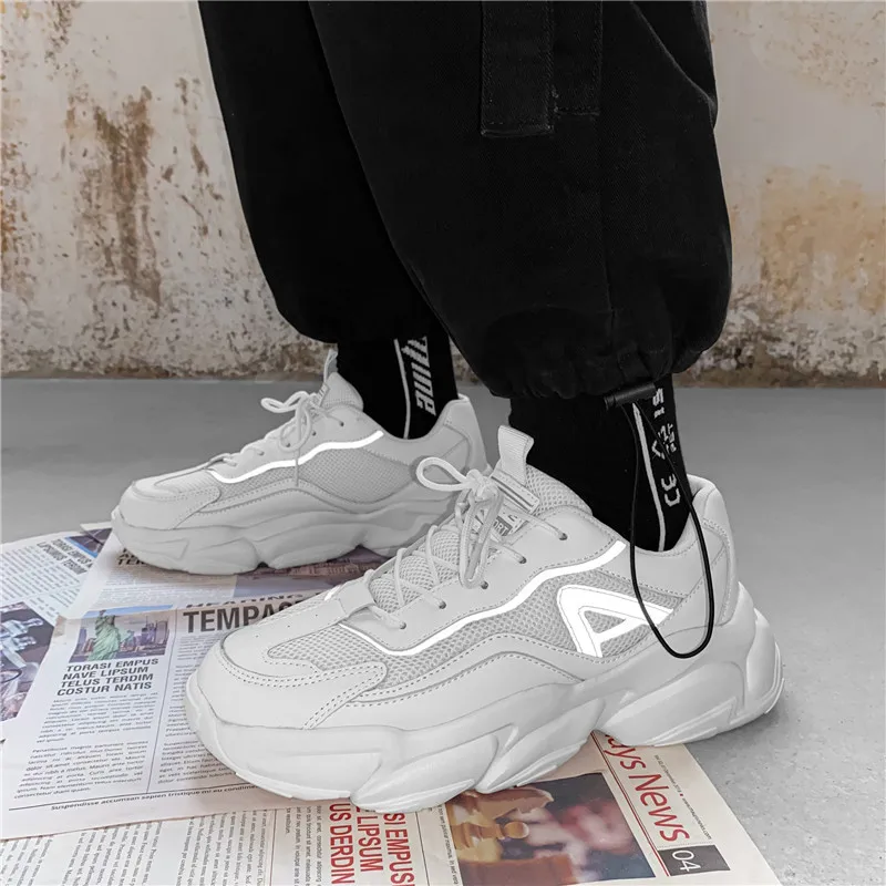 

2021 Men Fashion Sneakers Mesh Running Shoes Man Footwears Mens Casual Shoes Outdoor Walking Tennis White Shoes Chaussure Homme