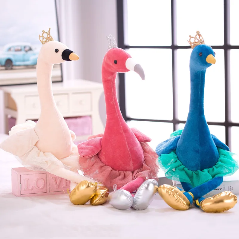 1 шт. 35 см лебедь плюшевые игрушки милая кукла фламинго мягкая с животными