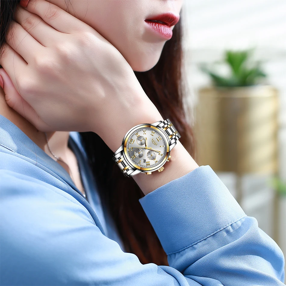 LIGE Luxury Ladies Watch Women Waterproof Rose Gold Steel Strap Women Wrist Watches Top Brand Bracelet Clock Relogio Feminino enlarge