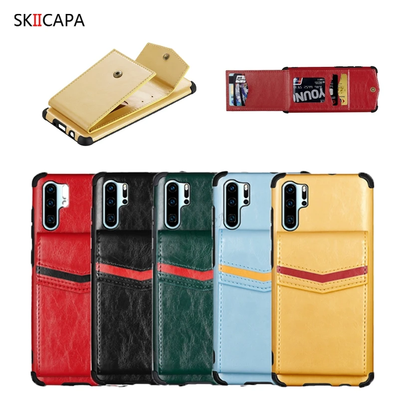 Многофункциональный чехол с отделением для карт Huawei P40 P30 Pro Lite P Smart Z y9 Prime 2019 Honor 9x