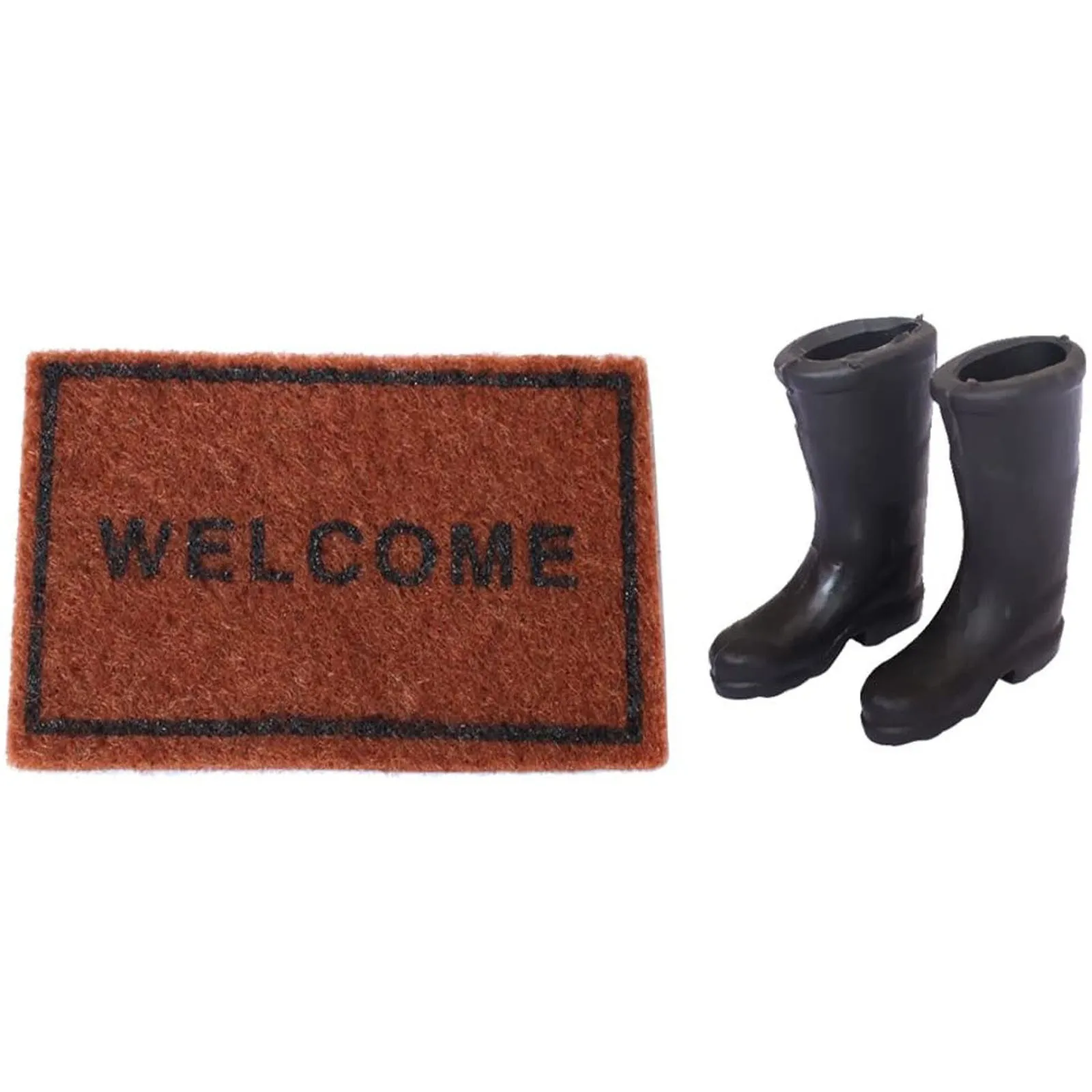 

2PCS Mini boots carpet game toys mini simulation resin desktop ornaments doll house decoration children's toys gifts funny
