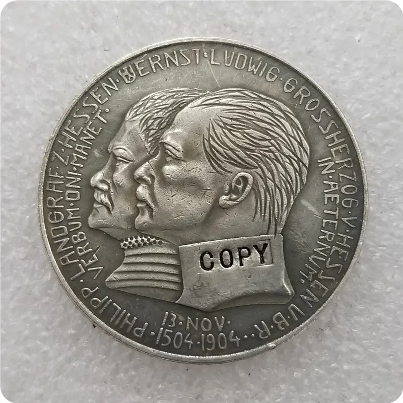 1904 Германия 5 Mark и Ludiwg копия серебряной монеты памятные реплики монет медаль
