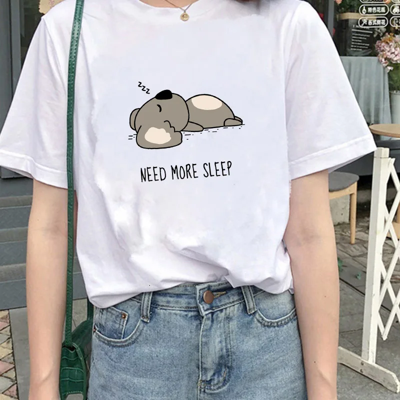 

Summer Women T-shirt Koala Printed T-shirt Short Sleeve T Shirt Funny Casual O Neck T-shirt Lady Tee Top