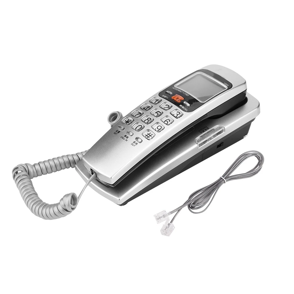 

Mini Landline Wall-mount Telephone Desktop Corded Fixed Telephone with Caller ID Display for Home Office Business Hotel Using