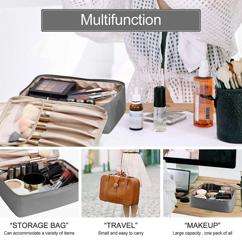 

Cosmetic Bag for Women Cosmetic Travel Bag Toiletry Bag for Girls Make Up Bag Brush Bags Reusable Toiletry Bag