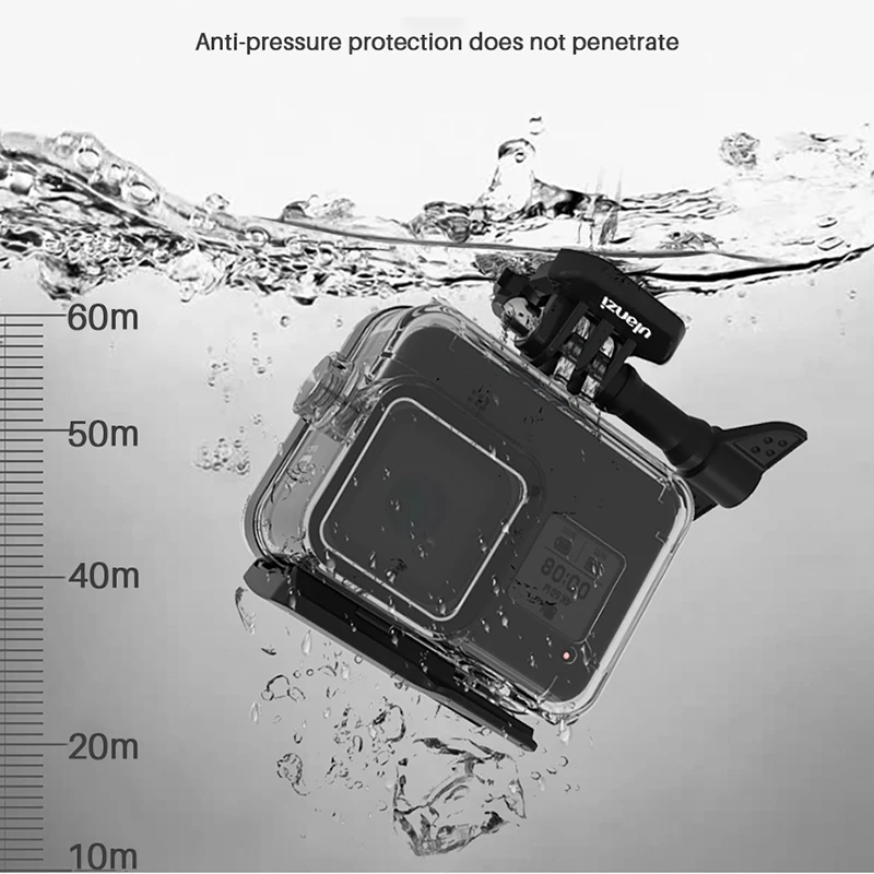 Ulanzi G8 1 для GoPro Hero 8 60M водонепроницаемый защитный чехол дайвинга Черный Защитный