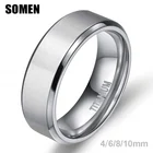 Классическое матовое титановое обручальное кольцо Somen 46810 мм для женщин и мужчин, свадебное кольцо для школы, выпускного вечера, коктейля