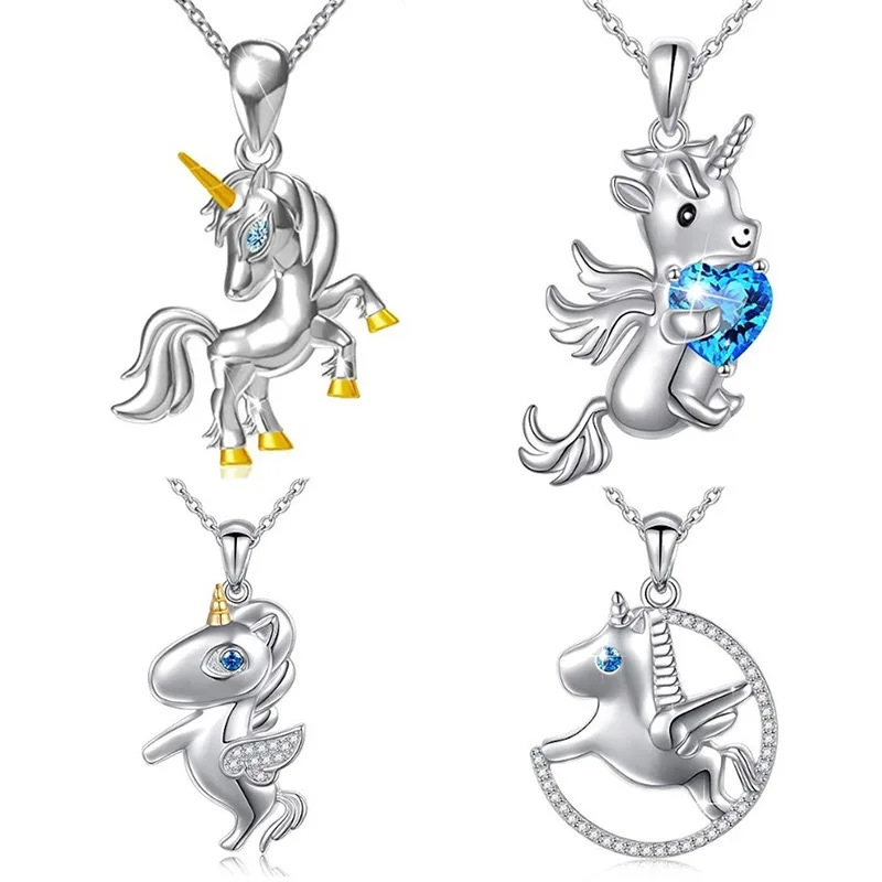 Женское Ожерелье MENGYI с подвеской в виде единорога 45 см вечная бижутерия хороший