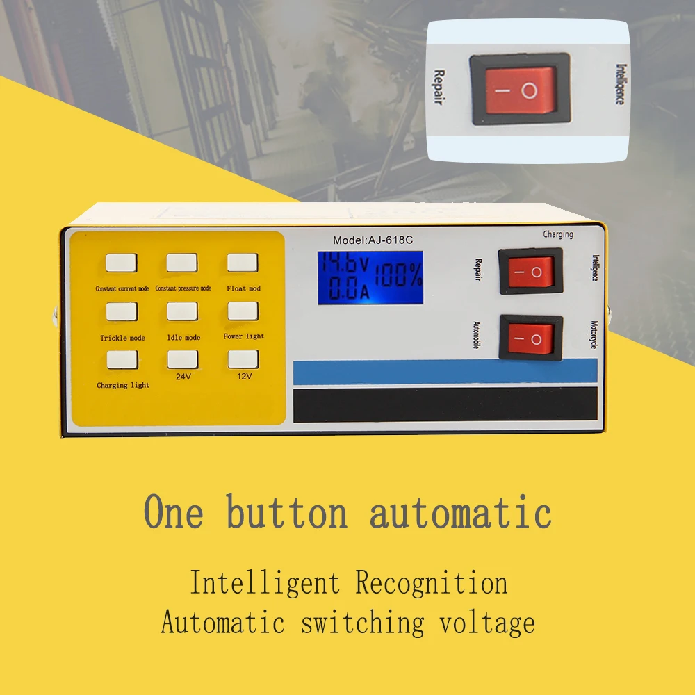 250 В 12/24 в 200ач умная импульсная ремонтная Автомобильная батарея зарядное