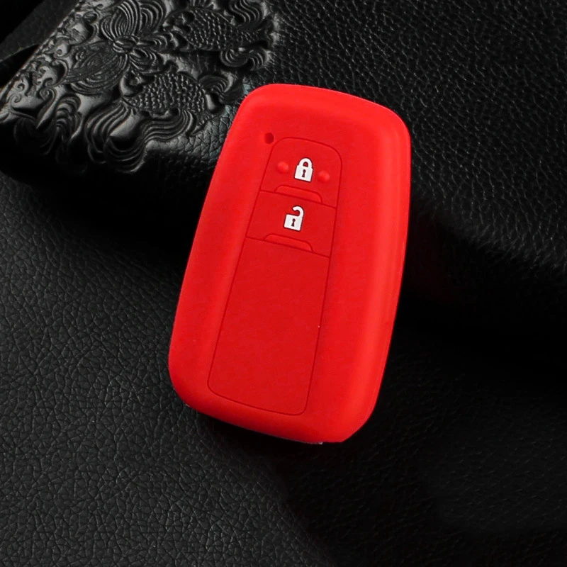 

Silica Gel Car Remote Key Case Cover Fob for Toyota RAV4 Prius Camry Corolla C-HR CHR Prado Car Key Shell Protector