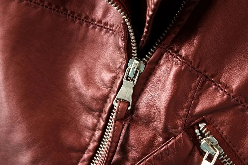 

vintage women short jackets 2020 autumn slim ladies brown coats female PU leather jacket girls fashion faux leather chic