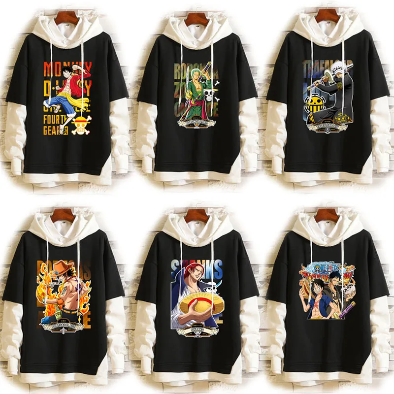 Женский костюм для косплея Луффи весенний свитшот с капюшоном и принтом