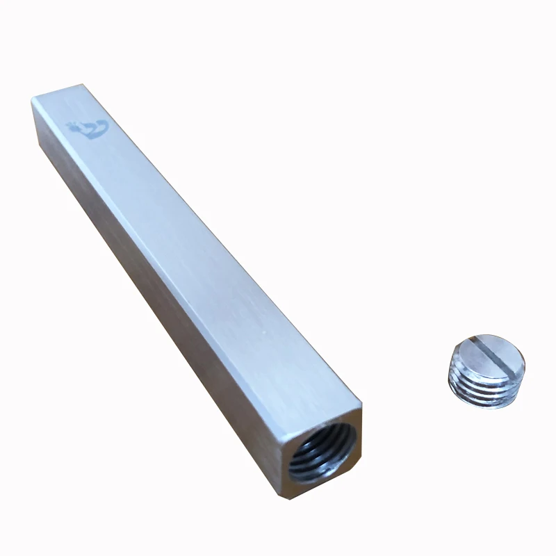 Классический серебристый алюминиевый чехол Mezuzah с голеной лазерной гравировкой