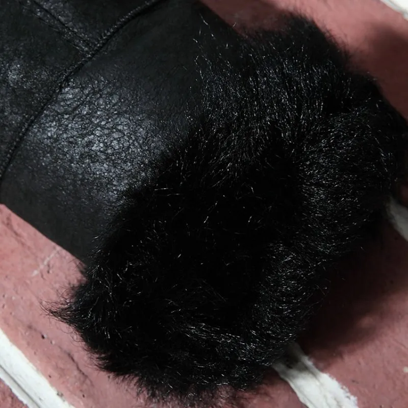 

2021 High Quality Mens Natural Shearling Long Coat Winter Slim Fit Warm Real Fur Lining Overcoat Hunting Genuine Leather Jacket