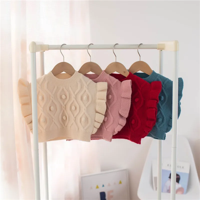 Свитер для маленьких девочек жилет 2021 модная детская одежда без рукавов с