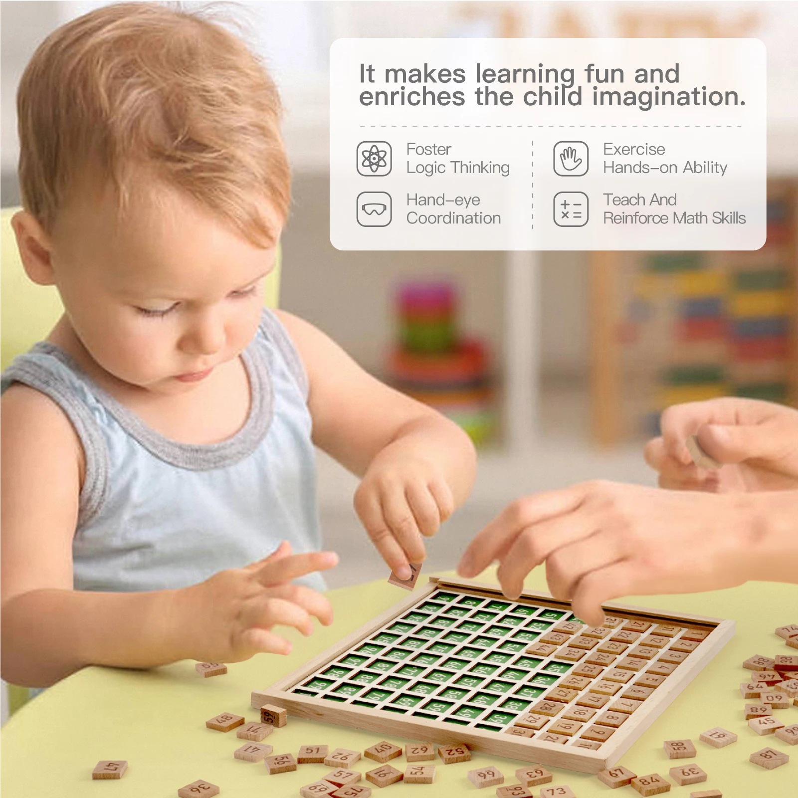 Robotime Montessori Educational Wooden Toys Busy Board Math Learning Tools Kids Children Preschool Counting Geometry Toy Gits | Игрушки и