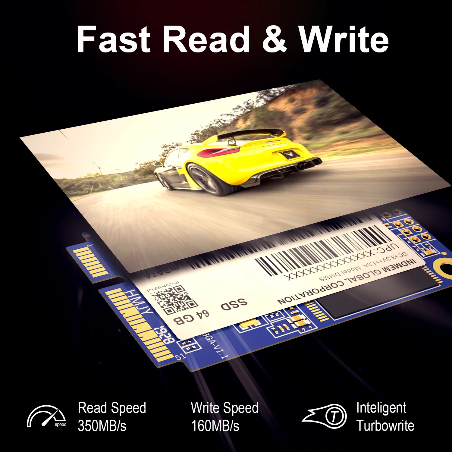 INDMEM SSD mSATA 32 Гб 64 128 ГБ 256 3D NAND Flash MLC чип SMI Master Control совместим со всеми устройствами
