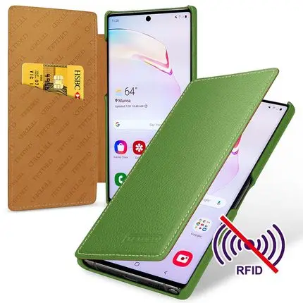 Зеленый Для samsung Galaxy Note 10 Plus чехол-кошелек с отделениями для карт для samsung Galaxy Note10 Note 10 Fundas кожаный флип-чехол - Цвет: Зеленый