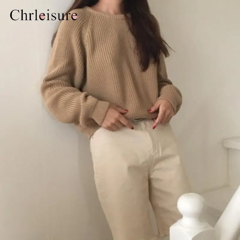 Свитер женский CHRLEISURE с длинным рукавом | Женская одежда