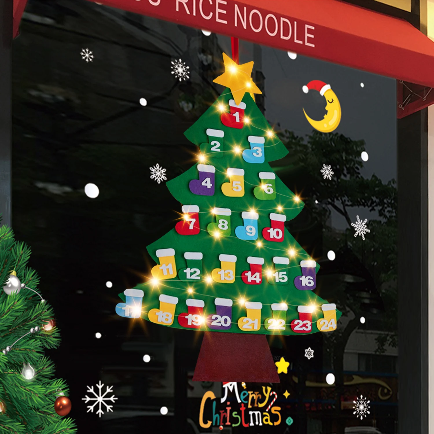 Фетровый календарь для украшения ёлки 24 дня|Рождественские календари| |