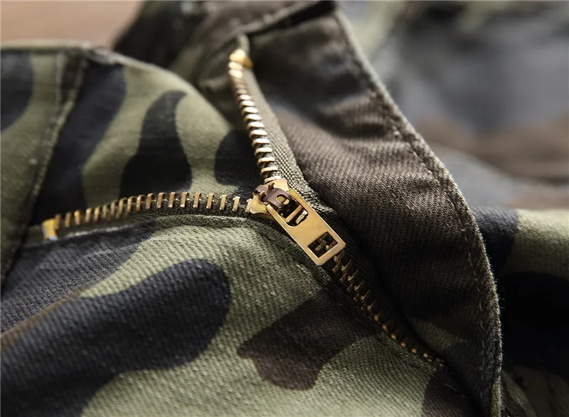 Camouflage Jeans Men's Camo Cargo Pants Men Designer Jeans for Men Pleated Straight Jeans Denim Jeans for Men Streetwear