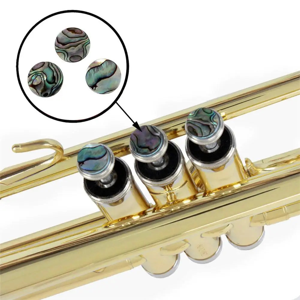 

3pcs/set Finger Buttons Trumpet Abalone Shell Button for Trumpet Repairing Music Instruments Parts Accessories